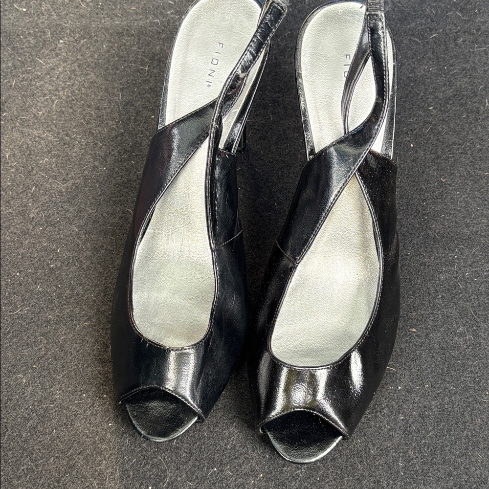 FIONI Clothing Elegant Black Slingback Heels